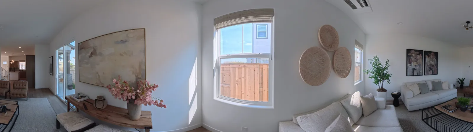 360-degree panorama of a great room from a virtual tour